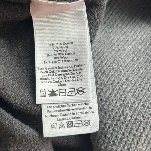 Eddie Bauer‎ Wool Waffle Knit Sweater Gray Medium - Picture 10 of 12
